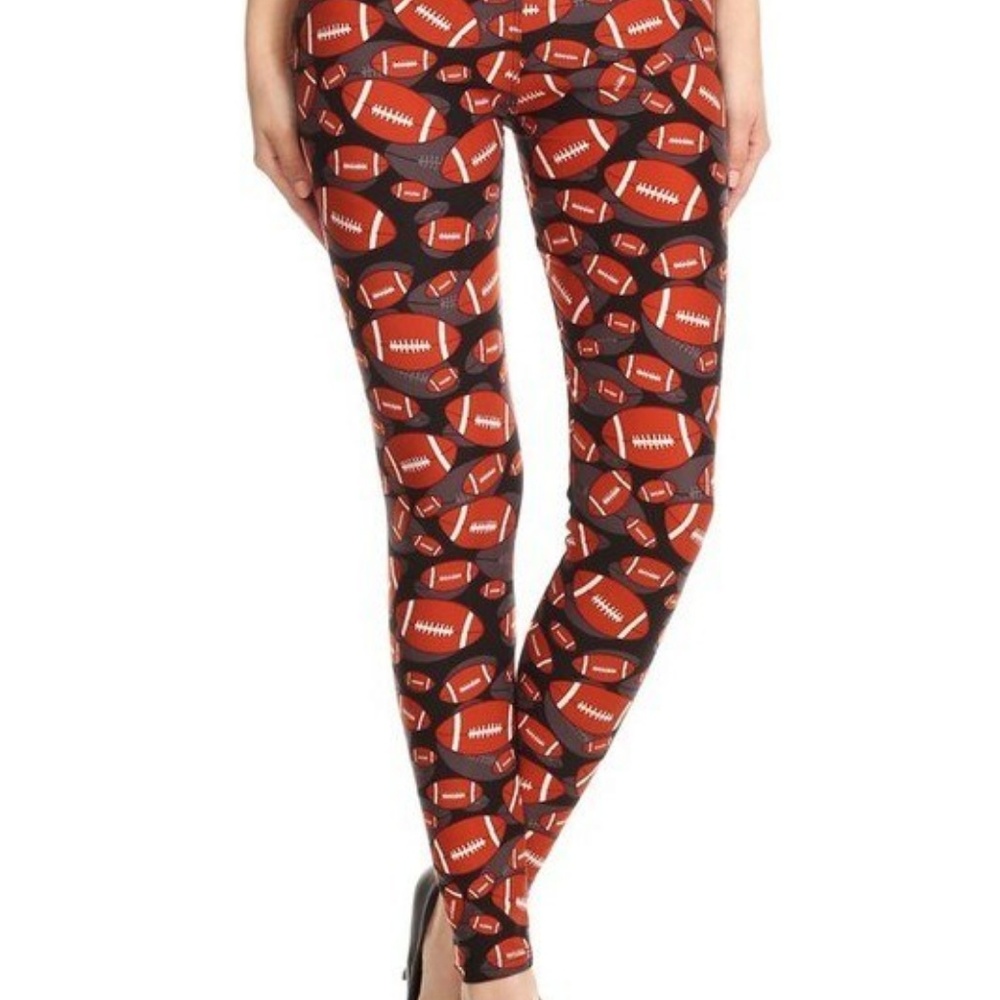 Buttery Soft Football Leggings - Picture 2 of 2